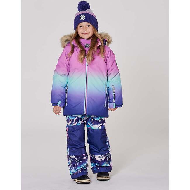Two-Piece Play Snowsuit, Purple Mountain Print - Snowsuits - 4