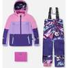 Two-Piece Teknik Snowsuit, Purple Mountain Print - Snowsuits - 1 - thumbnail