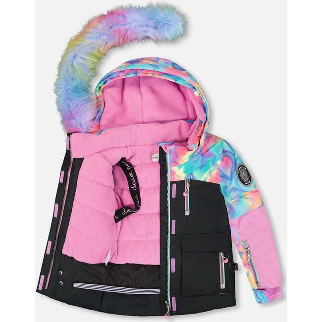 Two-Piece Play Snowsuit, Rainbow Heart Print - Snowsuits - 3