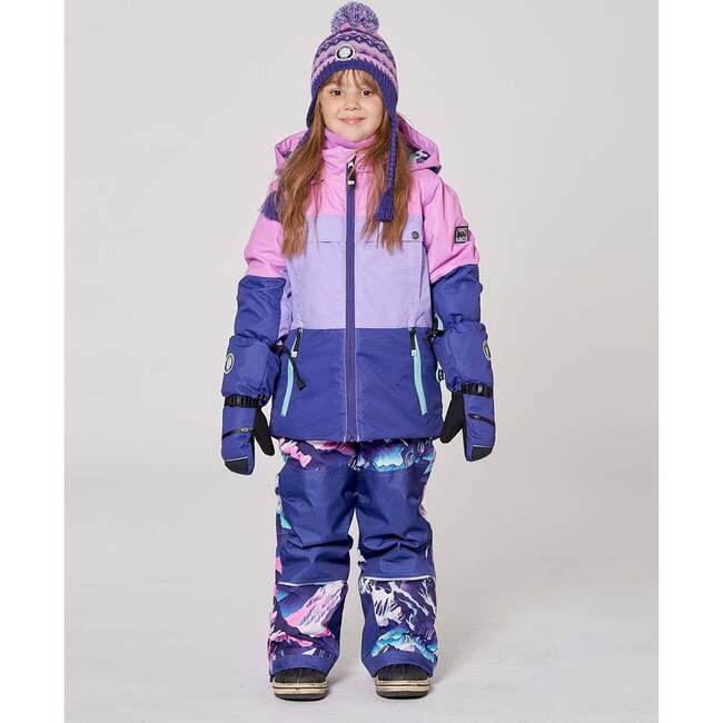 Two-Piece Teknik Snowsuit, Purple Mountain Print - Snowsuits - 2