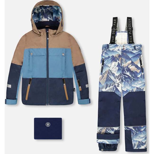Two-Piece Teknik Snowsuit, Blue Mountains