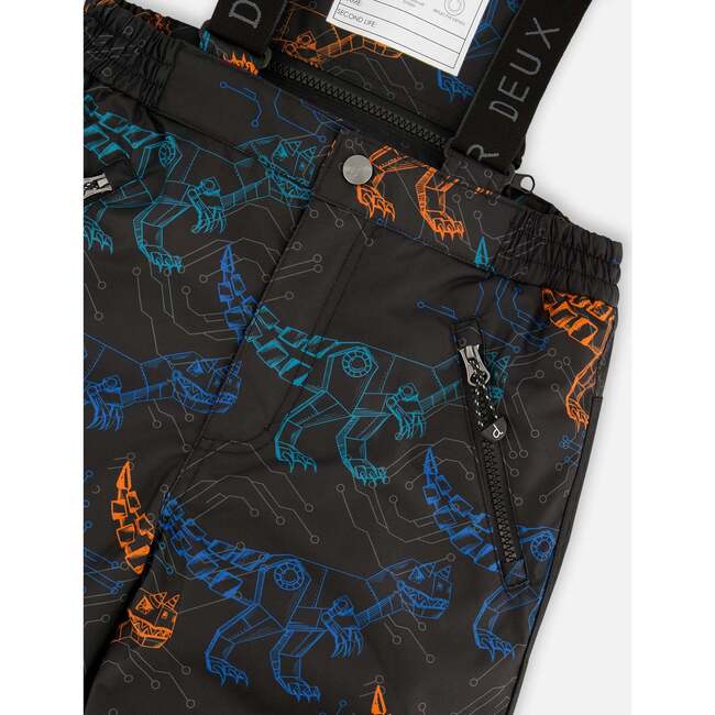 Two-Piece Play Snowsuit, Robot Dinosaur Print - Snowsuits - 6