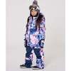 Two-Piece Teknik Snowsuit, Pink and Blue Marble - Snowsuits - 2