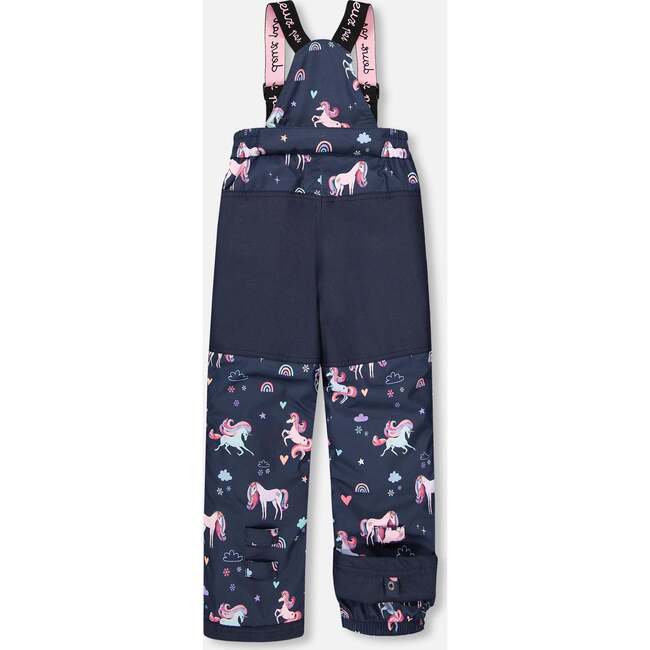 Two-Piece Play Snowsuit, Navy Unicorn Print - Snowsuits - 3