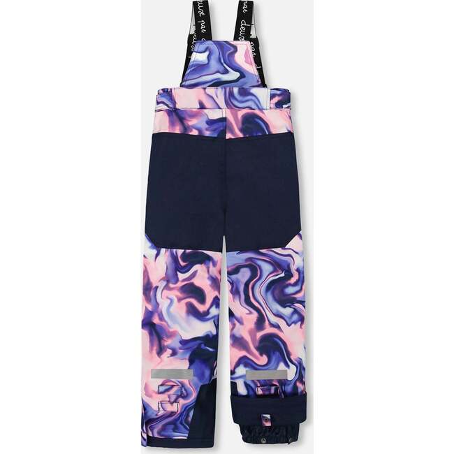 Two-Piece Teknik Snowsuit, Pink and Blue Marble - Snowsuits - 5