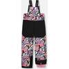 Two-Piece Teknik Snowsuit, Black Retro Flower Print - Snowsuits - 7