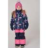 Two-Piece Play Snowsuit with Printed Jacket and Solid Pant, Candy Pink - Snowsuits - 2