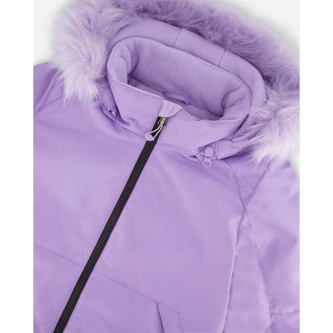 Two-Piece Play Snowsuit with Printed Pants, Lavender - Snowsuits - 5