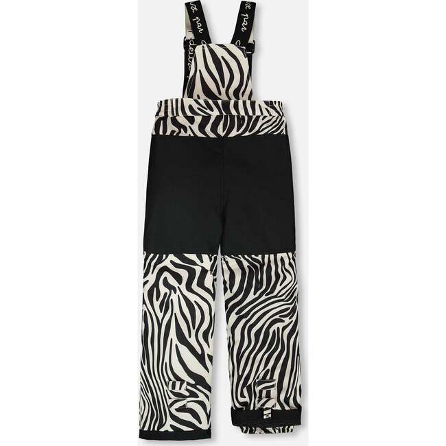 Two-Piece Play Snowsuit with Printed Pants, Off-White - Snowsuits - 4