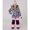Two-Piece Play Snowsuit with Printed Jacket, Pink - Snowsuits - 2