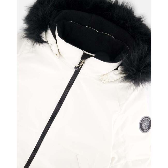 Two-Piece Play Snowsuit with Printed Pants, Off-White - Snowsuits - 5