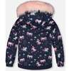Two-Piece Play Snowsuit with Printed Jacket and Solid Pant, Candy Pink - Snowsuits - 4