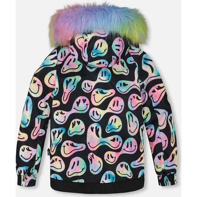 Two-Piece Play Snowsuit with Printed Jacket, Pink - Snowsuits - 4