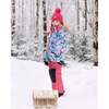 Two-Piece Play Snowsuit with Printed Jacket, Flash Coral - Snowsuits - 2