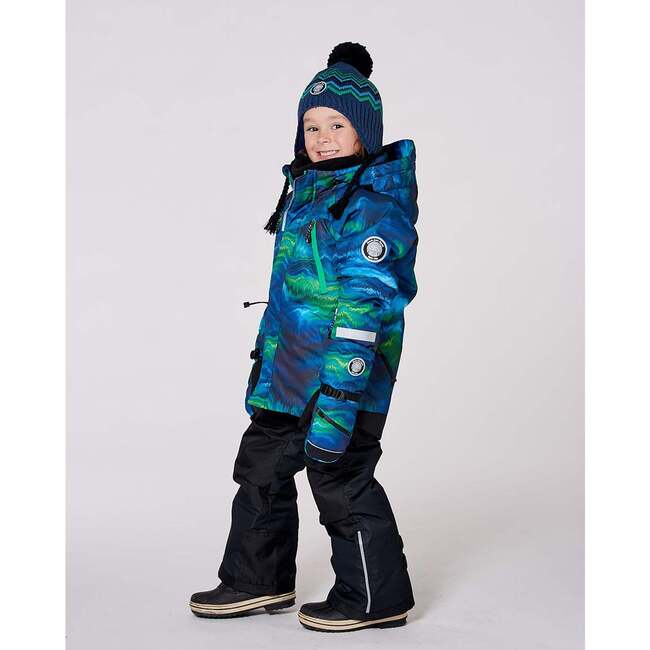Two-Piece Play Snowsuit with Printed Jacket, Black - Snowsuits - 2