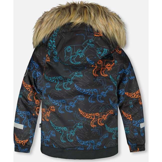 Two-Piece Play Snowsuit with Printed Jacket, Blue - Snowsuits - 3
