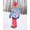 Two-Piece Play Snowsuit with Printed Jacket, Flash Coral - Snowsuits - 3