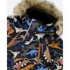 Two-Piece Play Snowsuit with Printed Dinosaurs Jacket, Navy Blue - Snowsuits - 5
