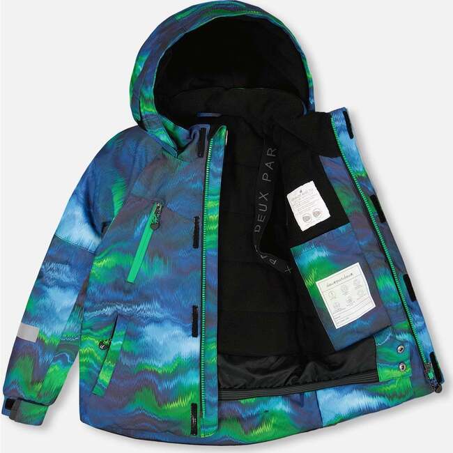 Two-Piece Play Snowsuit with Printed Jacket, Black - Snowsuits - 3