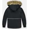 Two-Piece Play Snowsuit with Contrast Jacket, Brown Sugar - Snowsuits - 4