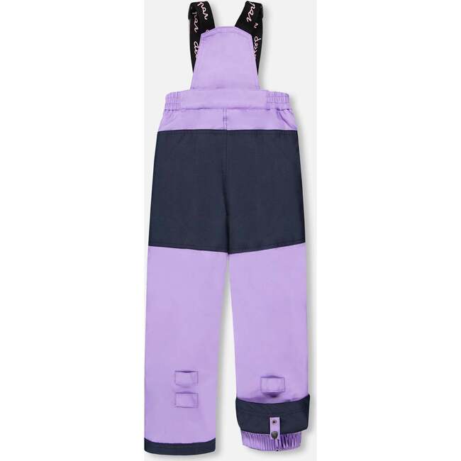 Two-Piece Play Snowsuit with Printed Colorblocked Jacket, Lavender - Snowsuits - 3