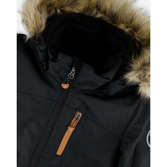 Two-Piece Play Snowsuit with Contrast Jacket, Brown Sugar - Snowsuits - 5