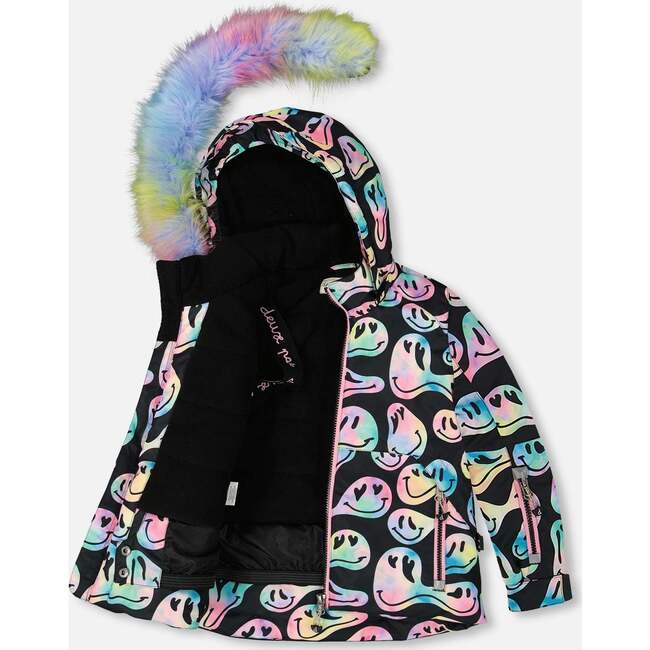 Two-Piece Play Snowsuit with Printed Jacket, Pink - Snowsuits - 7