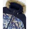 Two-Piece Play Snowsuit with Printed Colorblocked Jacket, Navy Blue - Snowsuits - 6
