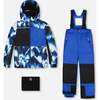 Two-Piece Play Snowsuit, Blue - Snowsuits - 1 - thumbnail