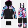 Two-Piece Play Snowsuit, Black Butterfly Print - Snowsuits - 1 - thumbnail