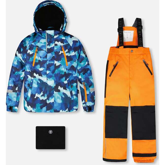 Two-Piece Play Snowsuit, Bright Orange
