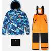 Two-Piece Play Snowsuit, Bright Orange - Snowsuits - 1 - thumbnail
