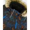 Two-Piece Play Snowsuit with Printed Jacket, Blue - Snowsuits - 5