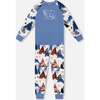 Two-Piece Organic Cotton Pajama Set, White Bear Print - Pajamas - 1 - thumbnail