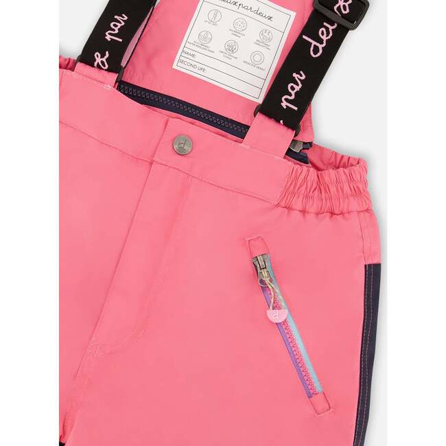 Two-Piece Play Snowsuit with Printed Jacket and Solid Pant, Candy Pink - Snowsuits - 7