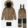 Two-Piece Play Snowsuit, Beige Leopard - Snowsuits - 1 - thumbnail