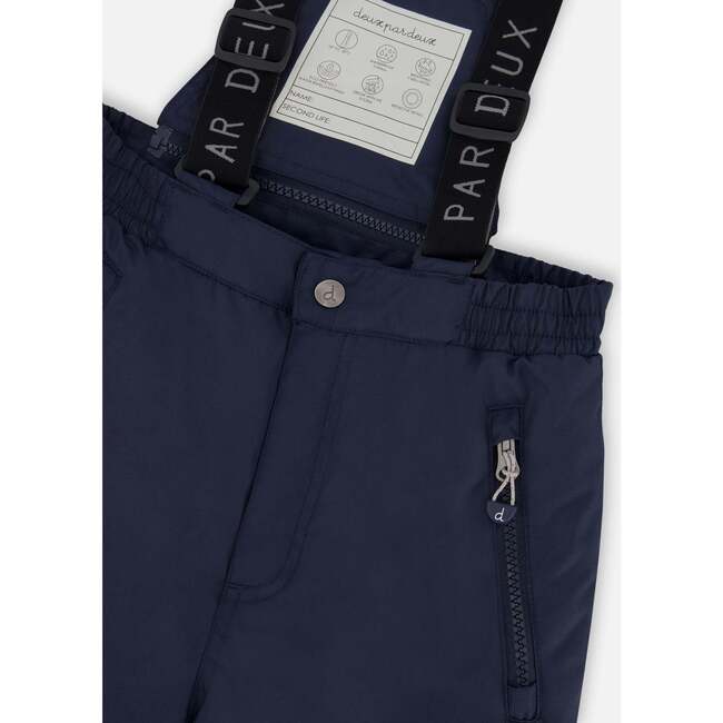 Two-Piece Play Snowsuit with Printed Colorblocked Jacket, Navy Blue - Snowsuits - 7