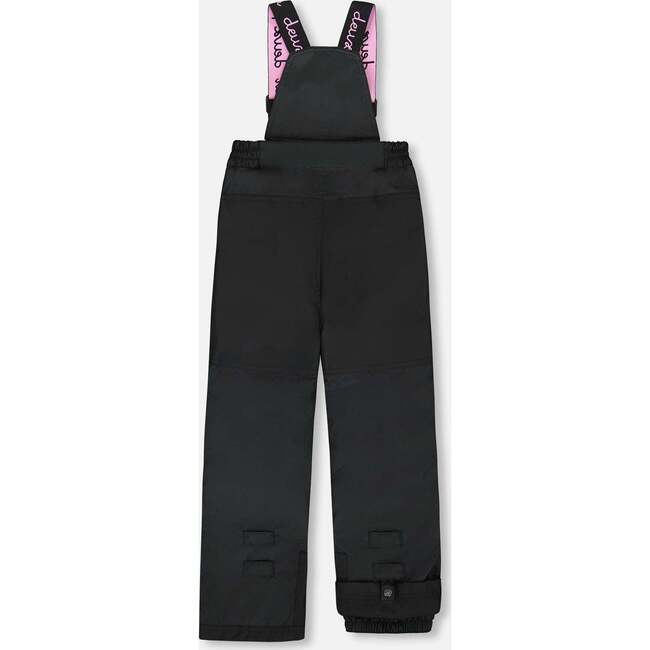 Two-Piece Play Snowsuit with Multicolor Print Jacket, Black - Snowsuits - 5