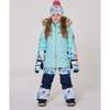 Two-Piece Play Snowsuit, Blue Flower Print - Snowsuits - 2