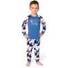 Two-Piece Organic Cotton Pajama Set, White Bear Print - Pajamas - 2