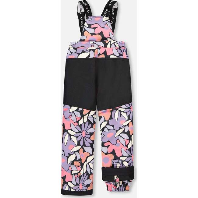 Two-Piece Play Snowsuit, Black Retro Flower Print - Snowsuits - 3