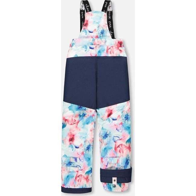 Two-Piece Play Snowsuit, Blue Flower Print - Snowsuits - 3
