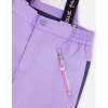 Two-Piece Play Snowsuit with Printed Colorblocked Jacket, Lavender - Snowsuits - 6