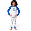 Two-Piece Organic Cotton Pajama Set, Beige Monkey Print - Pajamas - 2