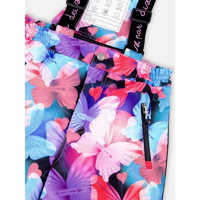 Two-Piece Play Snowsuit, Black Butterfly Print - Snowsuits - 6