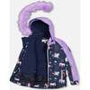 Two-Piece Play Snowsuit with Printed Colorblocked Jacket, Lavender - Snowsuits - 7
