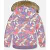 Two-Piece Discover Snowsuit with Printed Jacket, Purple Gray - Snowsuits - 4