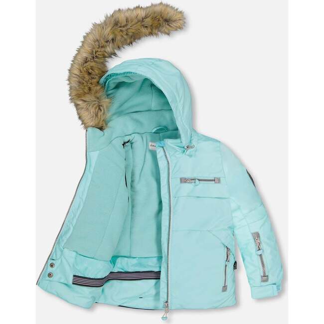 Two-Piece Play Snowsuit, Blue Flower Print - Snowsuits - 7