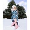 Two-Piece Discover Snowsuit with Printed Jacket, Dusty Pink - Snowsuits - 2