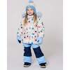 Two-Piece Discover Snowsuit with Printed Jacket, Light Blue - Snowsuits - 2
